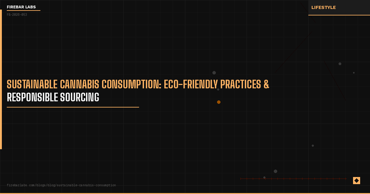 Sustainable Cannabis Consumption: Eco-Friendly Practices & Responsible Sourcing - FireBar Labs
