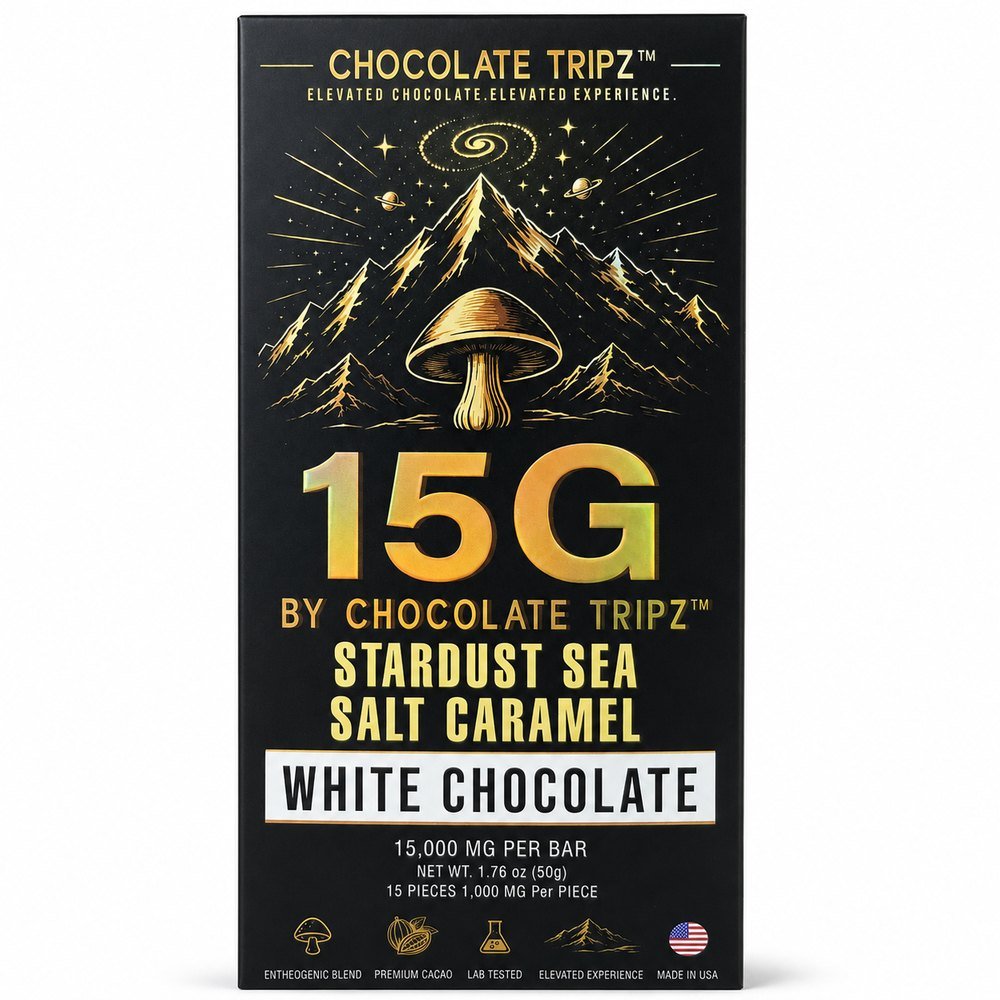 15G by Chocolate Tripz — Entheogenic Mushroom Chocolate Bar — 15,000 MG (15 Pieces × 1,000 MG) - FireBar Labs - Single Bar