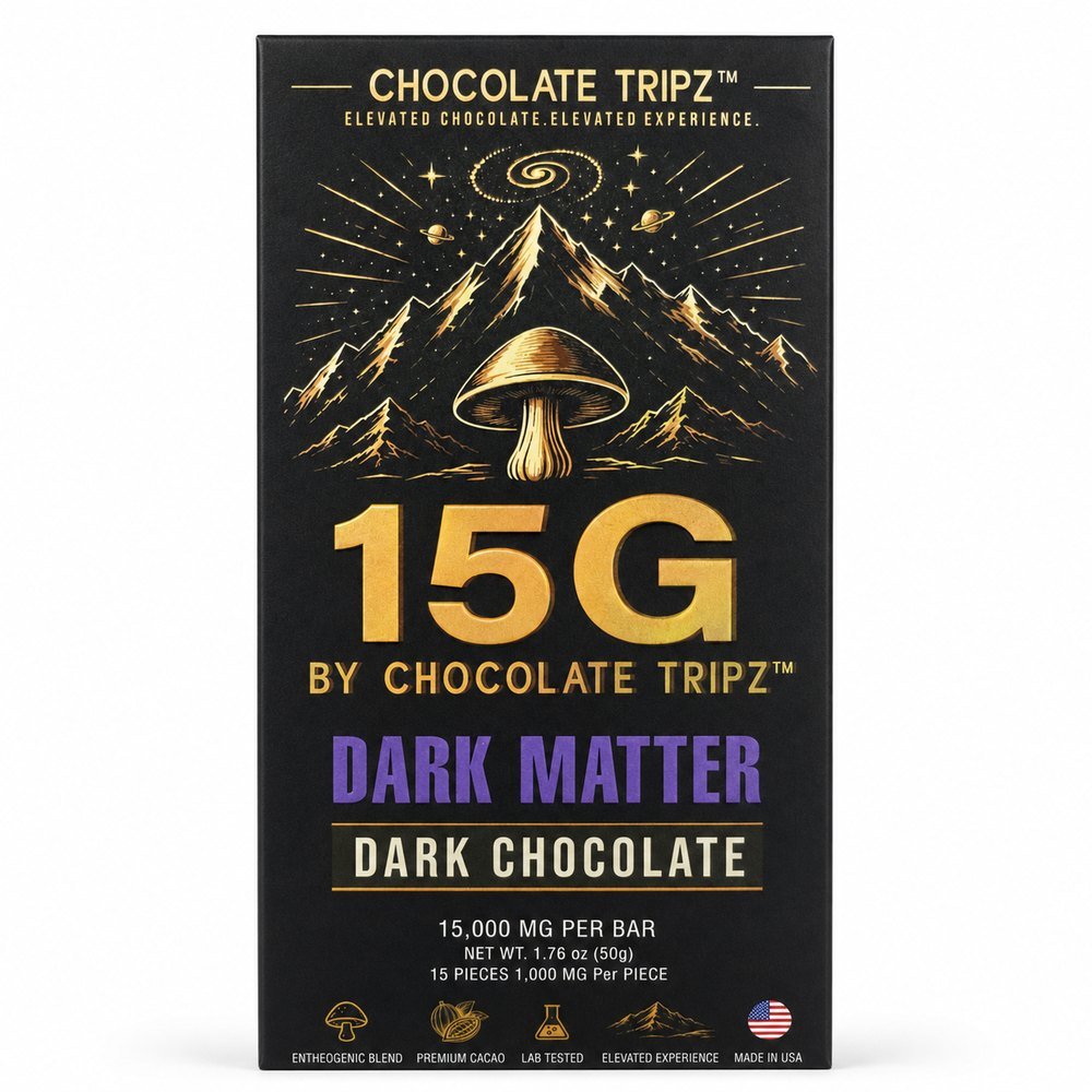 15G by Chocolate Tripz — Entheogenic Mushroom Chocolate Bar — 15,000 MG (15 Pieces × 1,000 MG) - FireBar Labs - Single Bar