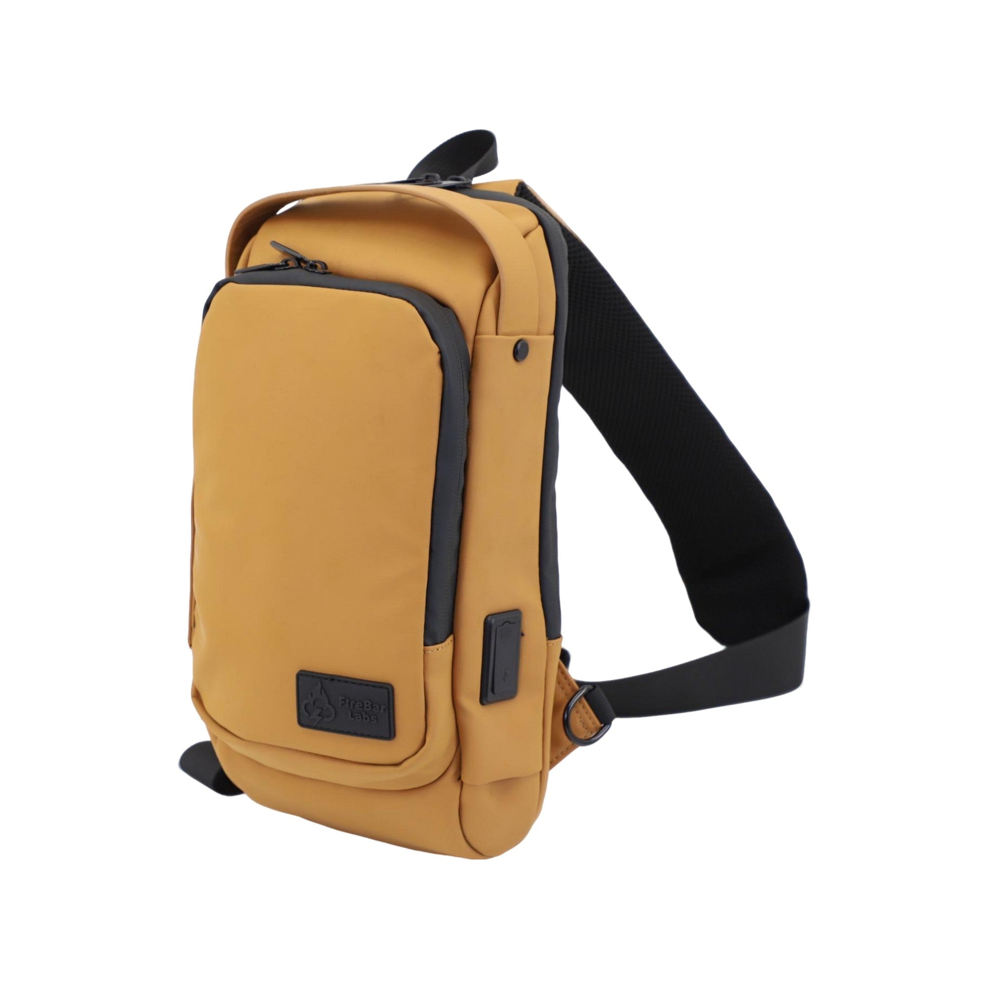 FireBar Labs Smell Proof Executive Tech Cross Body w/USB-C Fast Charge Port - Hidden Lock - FireBar Labs - Saddle Brown