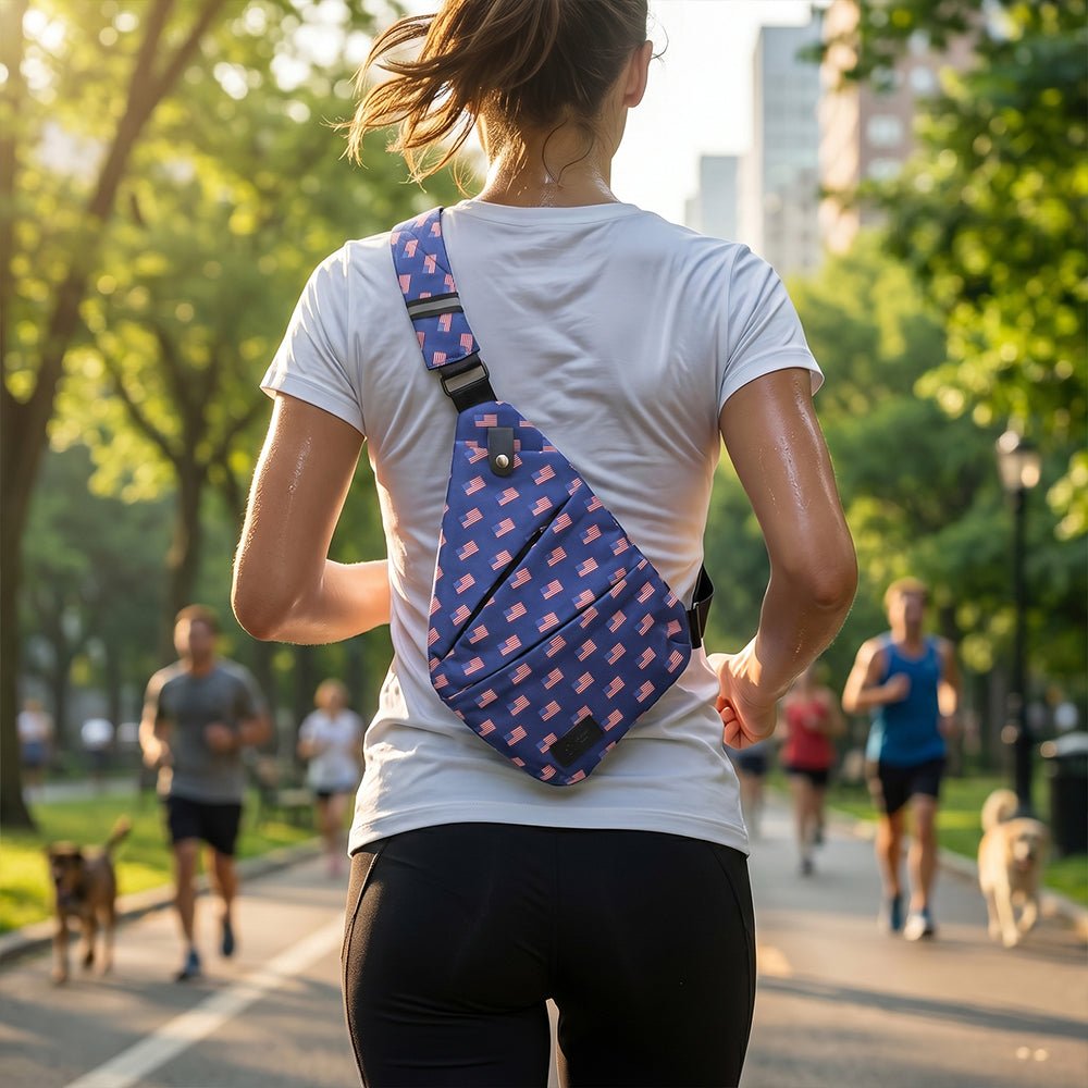 Essential Crossbody Bag - Smell Proof + Hidden Lock (FireBar Labs × PBAL) - FireBar Labs - American Flag