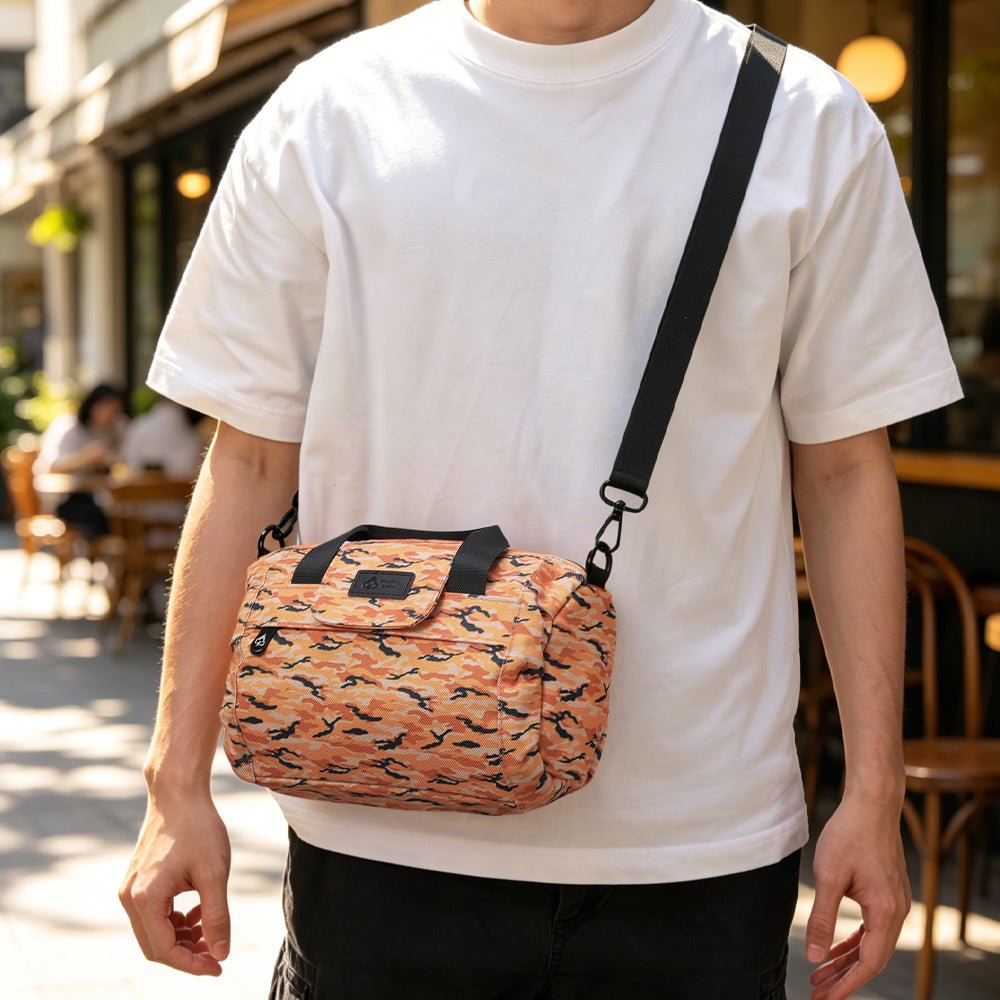Essential Mini Duffle Bag - Smell Proof + Hidden Lock (FireBar Labs × PBAL) - FireBar Labs - Orange Camo
