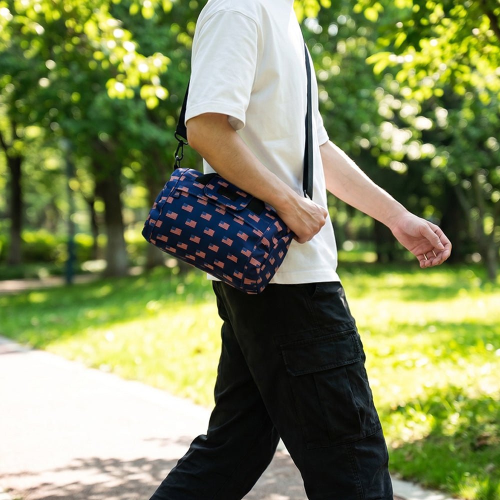 Essential Mini Duffle Bag - Smell Proof + Hidden Lock (FireBar Labs × PBAL) - FireBar Labs - American Flag