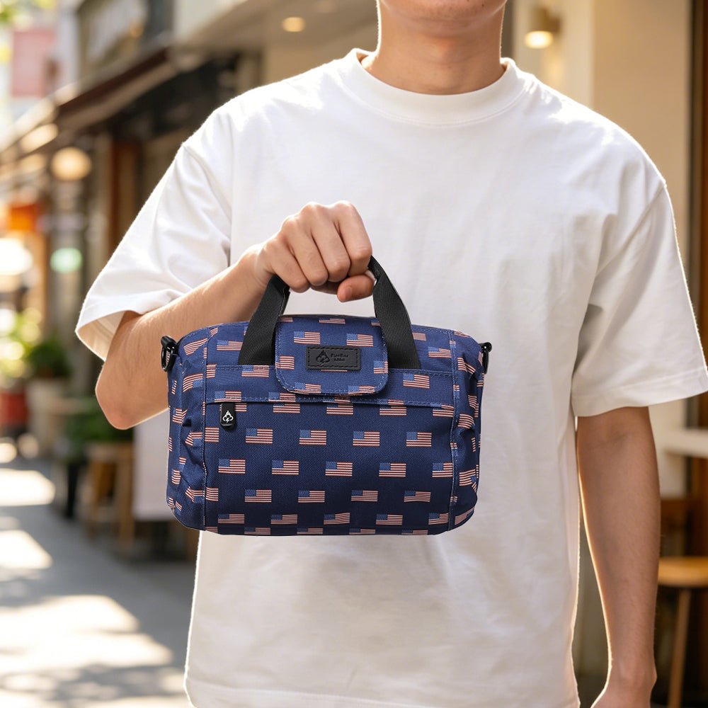 Essential Mini Duffle Bag - Smell Proof + Hidden Lock (FireBar Labs × PBAL) - FireBar Labs - American Flag