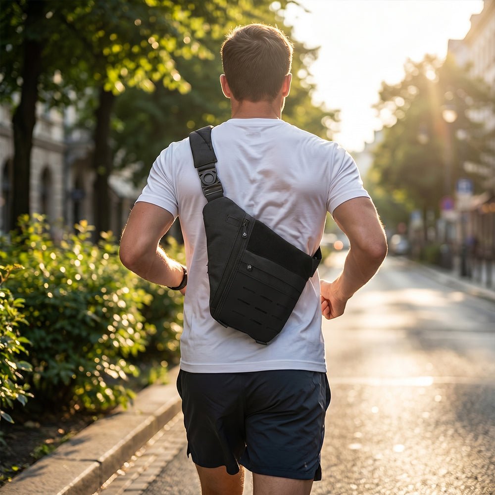 Essential Tactical Sling Bag - Smell Proof + Hidden Lock (FireBar Labs × PBAL) - FireBar Labs - Stealth Black