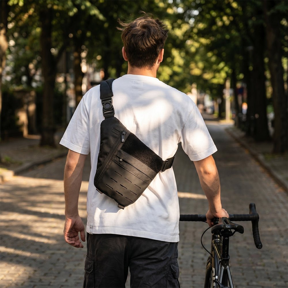 Essential Tactical Sling Bag - Smell Proof + Hidden Lock (FireBar Labs × PBAL) - FireBar Labs - Stealth Black