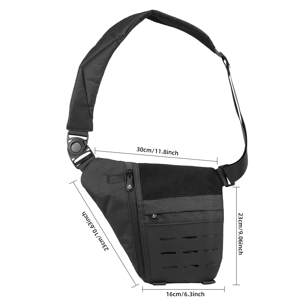 Essential Tactical Sling Bag - Smell Proof + Hidden Lock (FireBar Labs × PBAL) - FireBar Labs - Stealth Black
