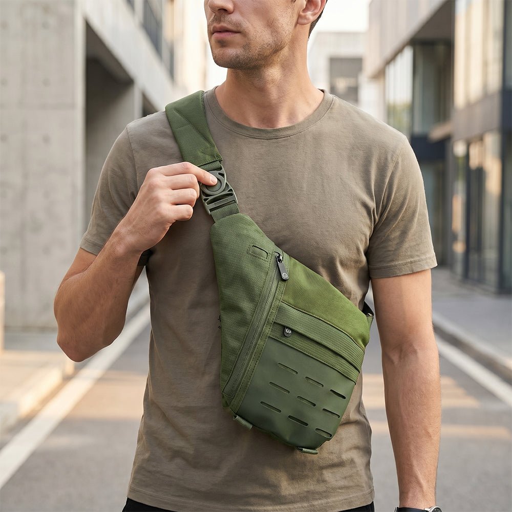 Essential Tactical Sling Bag - Smell Proof + Hidden Lock (FireBar Labs × PBAL) - FireBar Labs - Olive Green