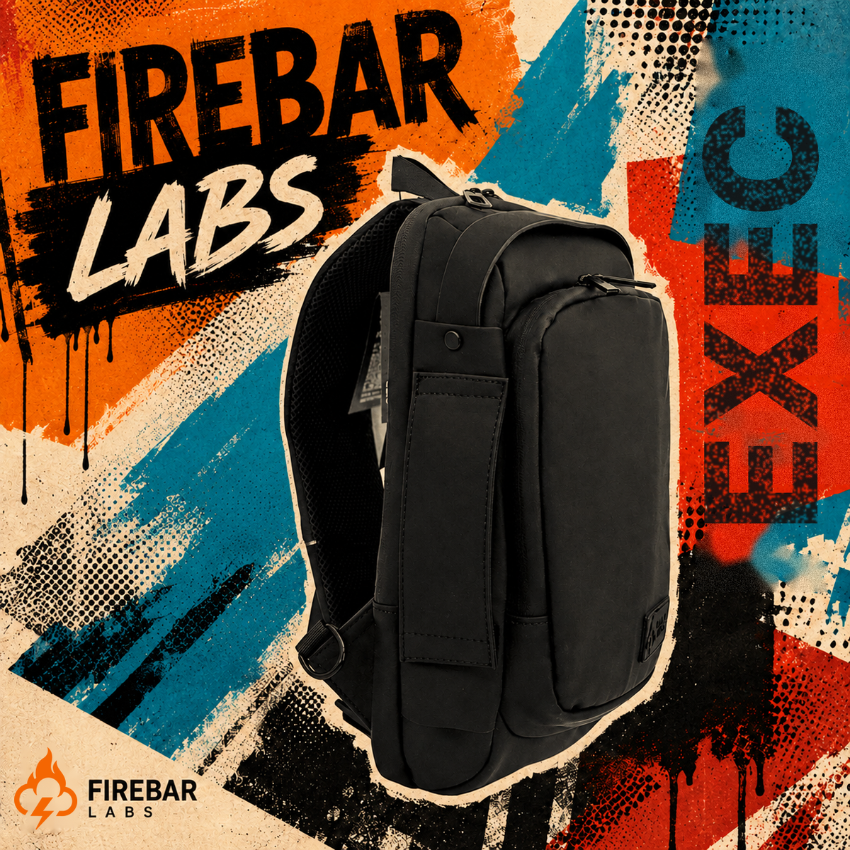 Executive Tech Crossbody w/USB-C Fast Charge Port - Smell Proof + Hidden Lock - FireBar Labs