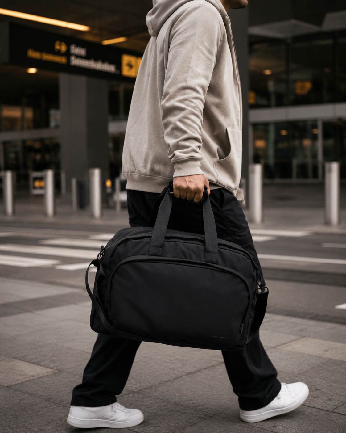 Executive Tech Hybrid Duffle Bag Backpack w/USB-C Fast Charge Port - Smell Proof + Hidden Lock (FireBar Labs × PBAL) - FireBar Labs - Stone Grey