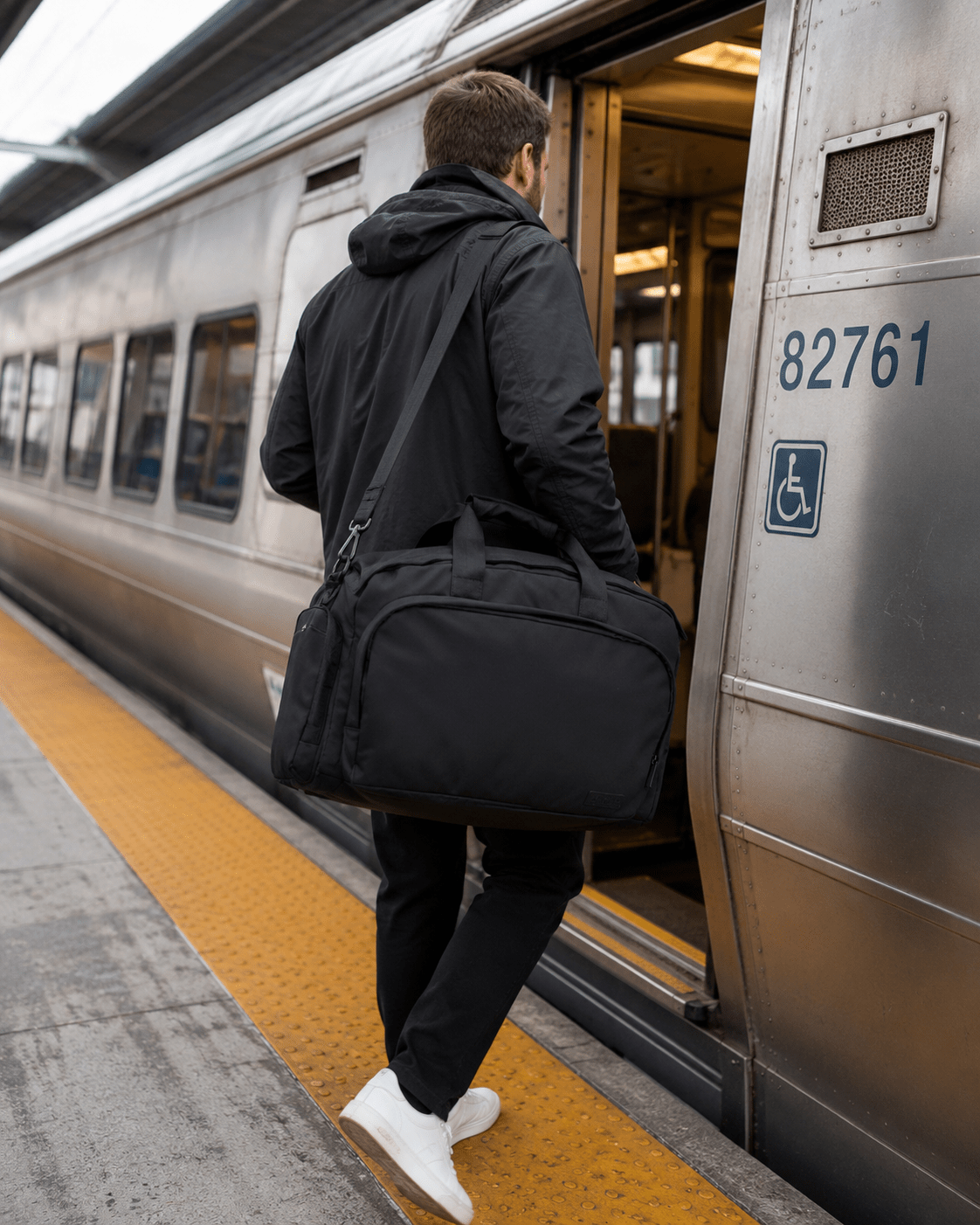 Executive Tech Hybrid Duffle Bag Backpack w/USB-C Fast Charge Port - Smell Proof + Hidden Lock (FireBar Labs × PBAL) - FireBar Labs - Stone Grey