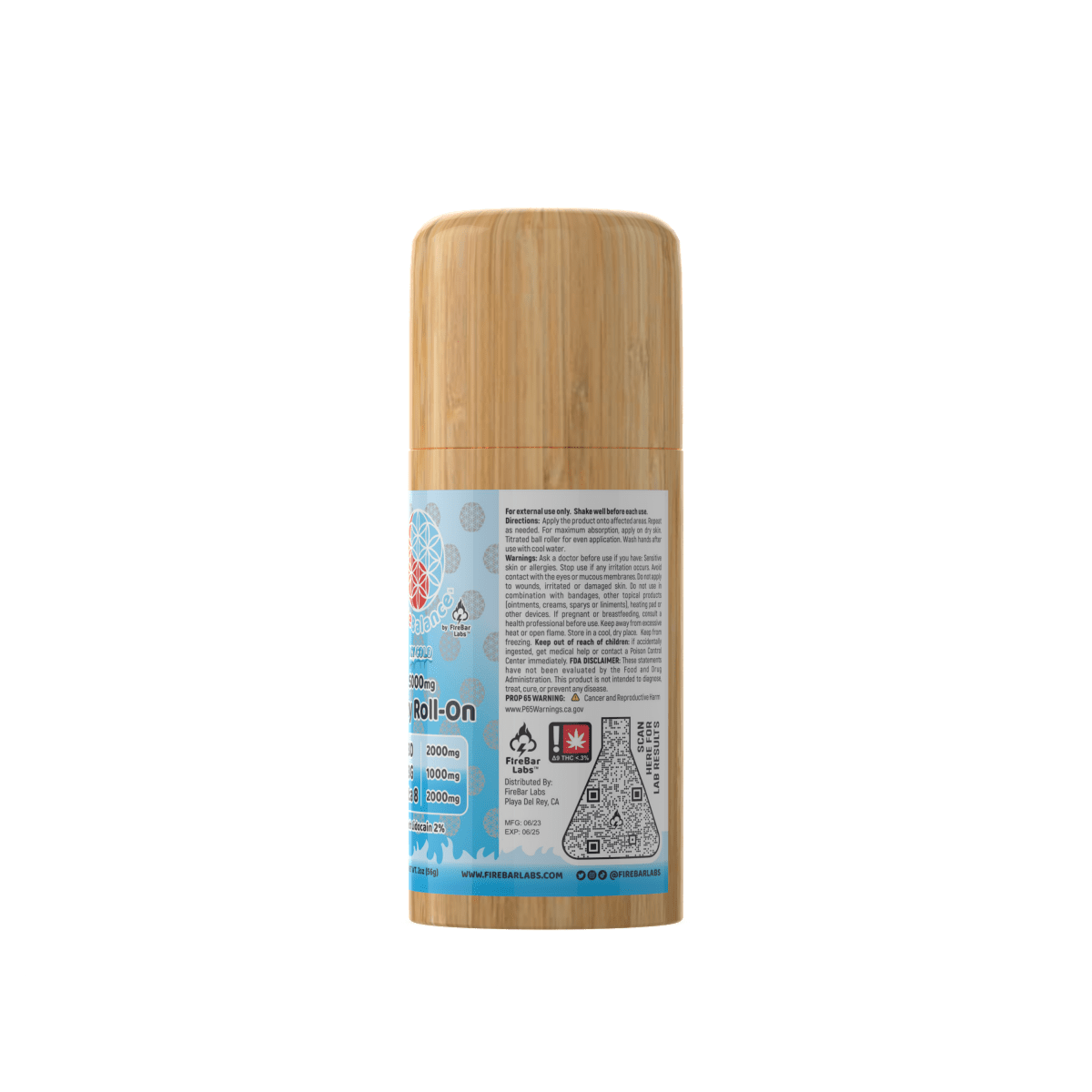 FireBalance High - Potency CBD + CBG + Delta 8 Body Roll - On Collection - FireBar Labs - 3000mg CBD + CBG Fire and Ice