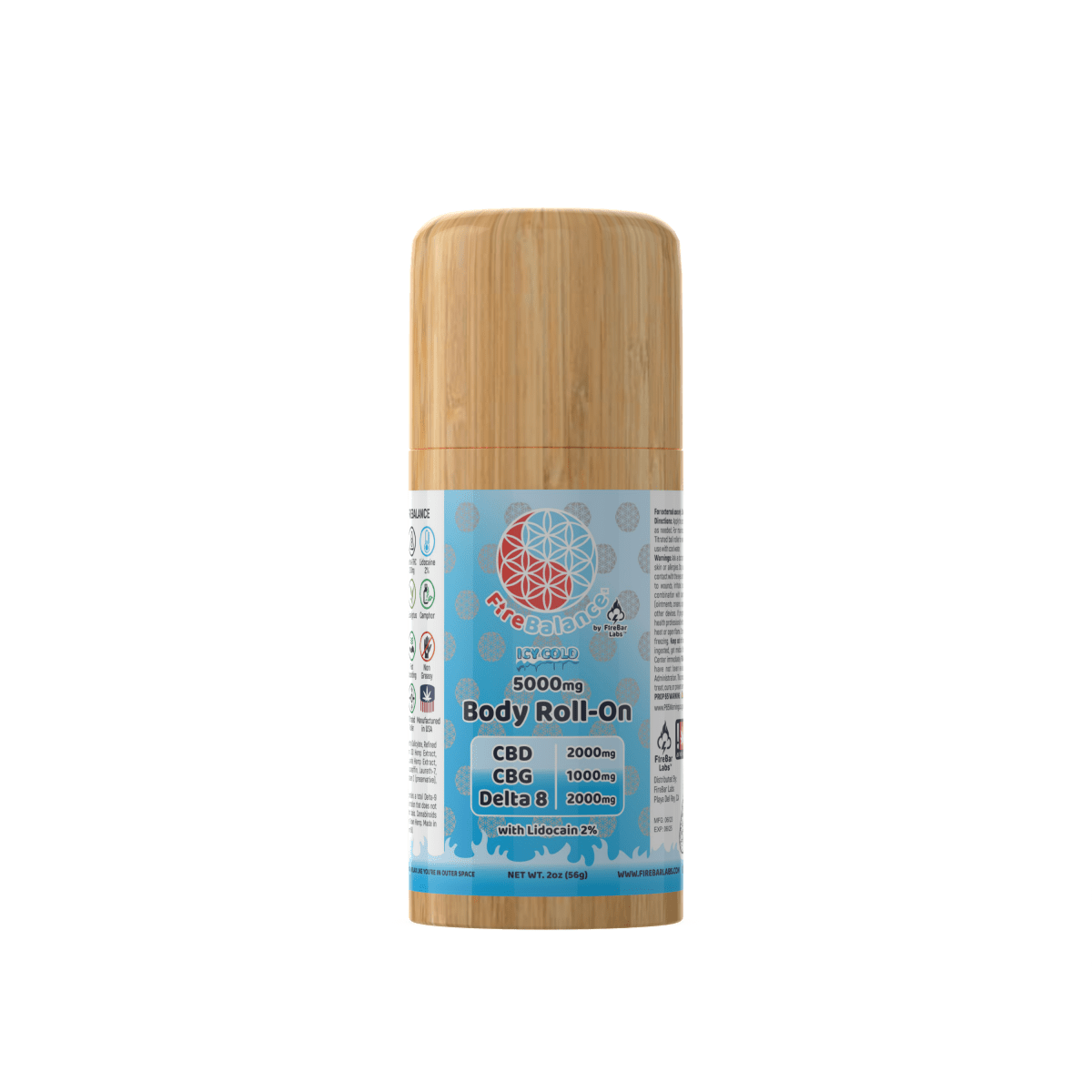 FireBalance High - Potency CBD + CBG + Delta 8 Body Roll - On Collection - FireBar Labs - 3000mg CBD + CBG Fire and Ice