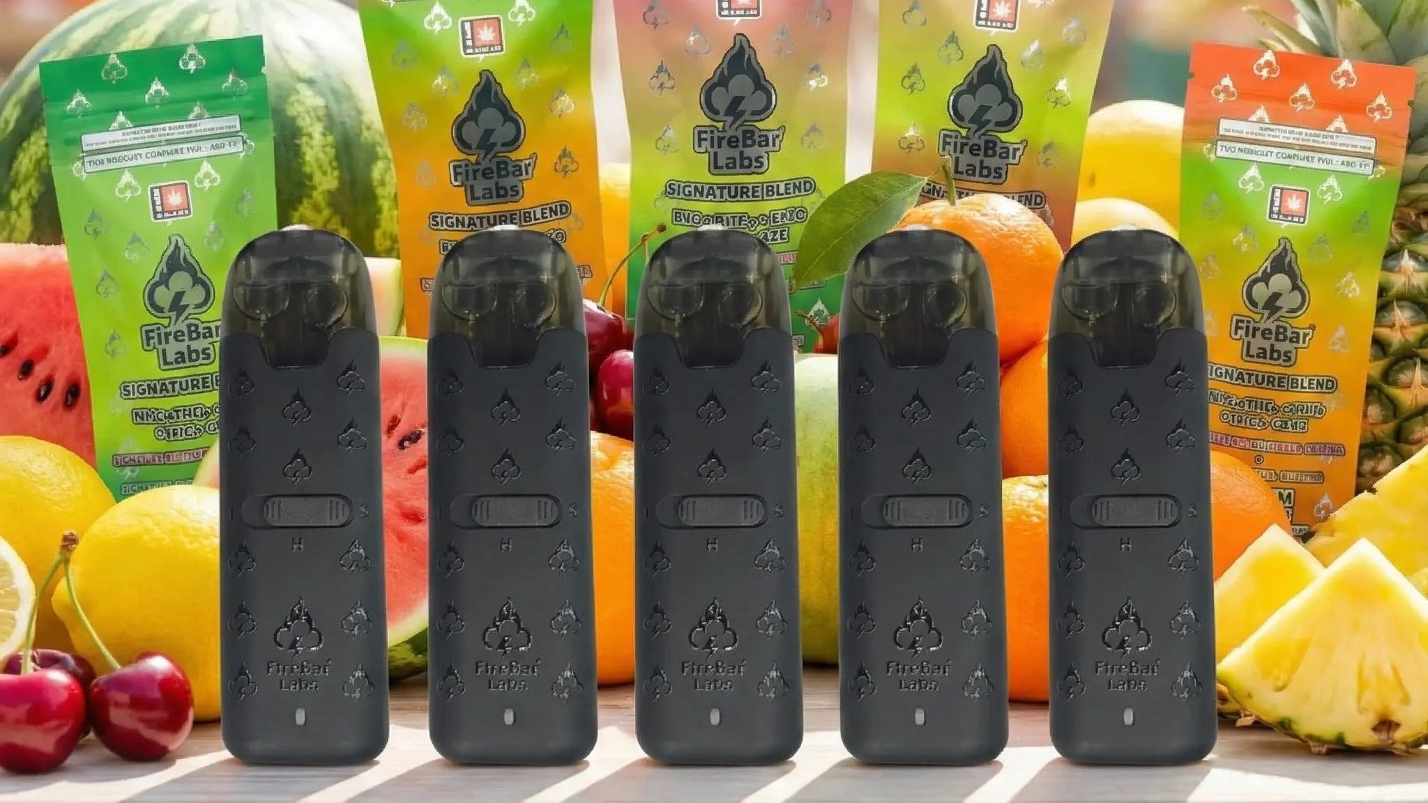 FireBar DUO 3 - in - 1 Indica + Sativa + Hybrid 3 Gram Signature Blend Vape - FireBar Labs - Watermelon Zlushie (Indica) × Pineapple Express (Sativa)