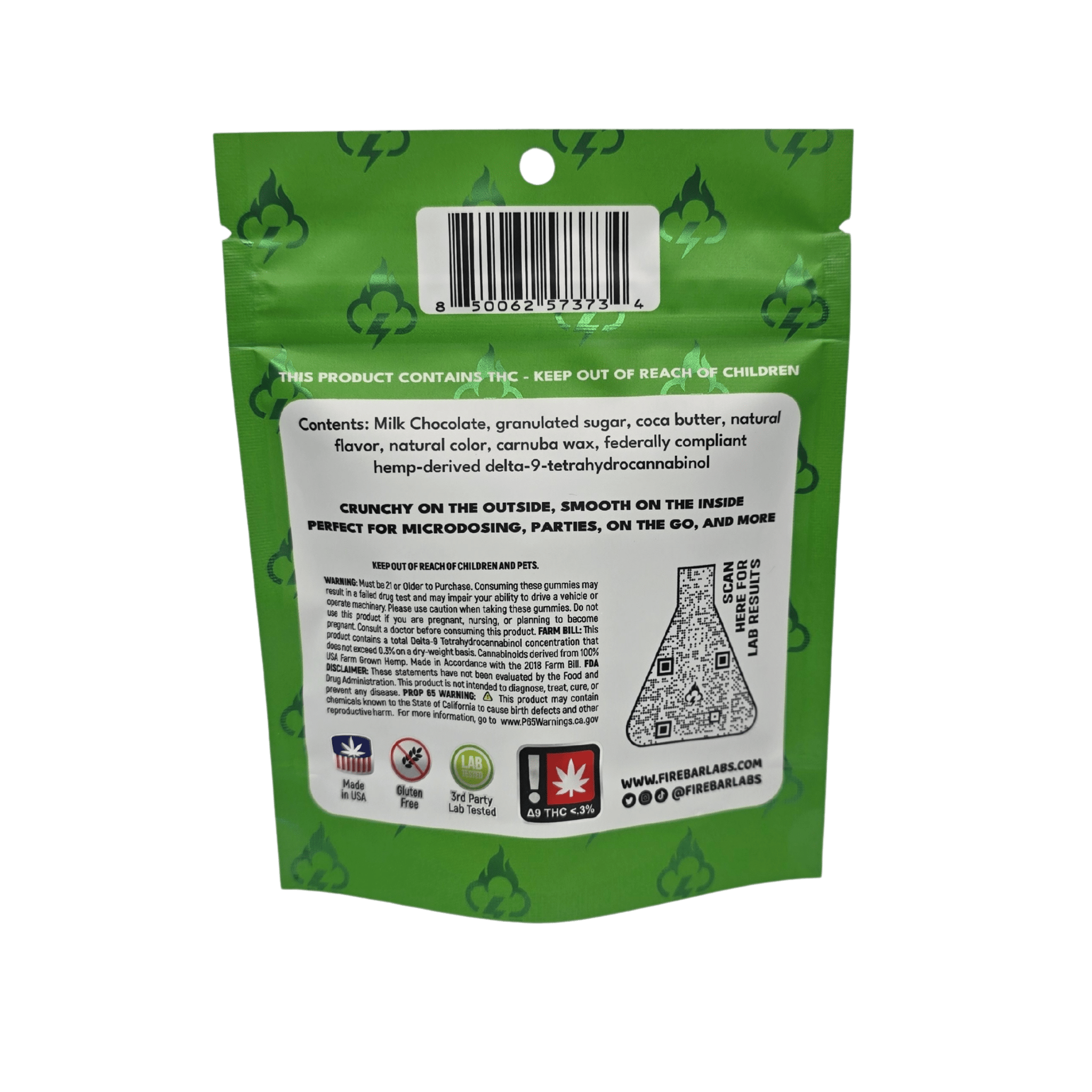 FireBar Labs Delta - 9 Infused Candy - Coated Chocolate Diamonds - FireBar Labs -