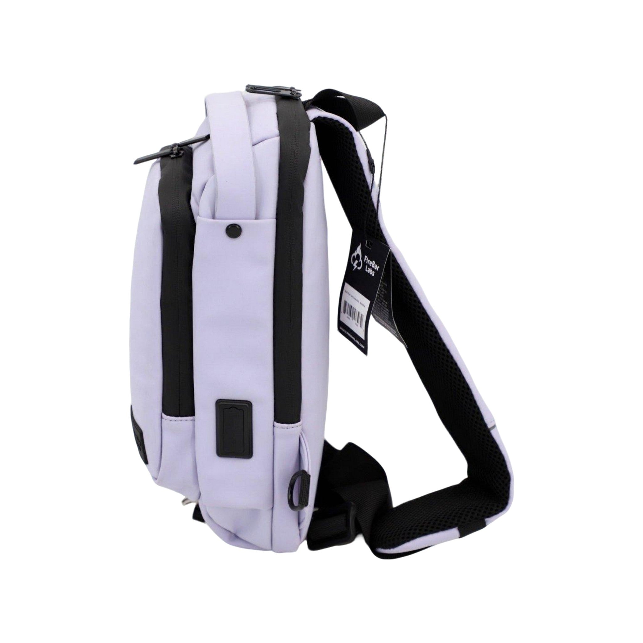 FireBar Labs Smell Proof Executive Tech Cross Body w/USB-C Fast Charge Port - Hidden Lock - FireBar Labs - Saddle Brown