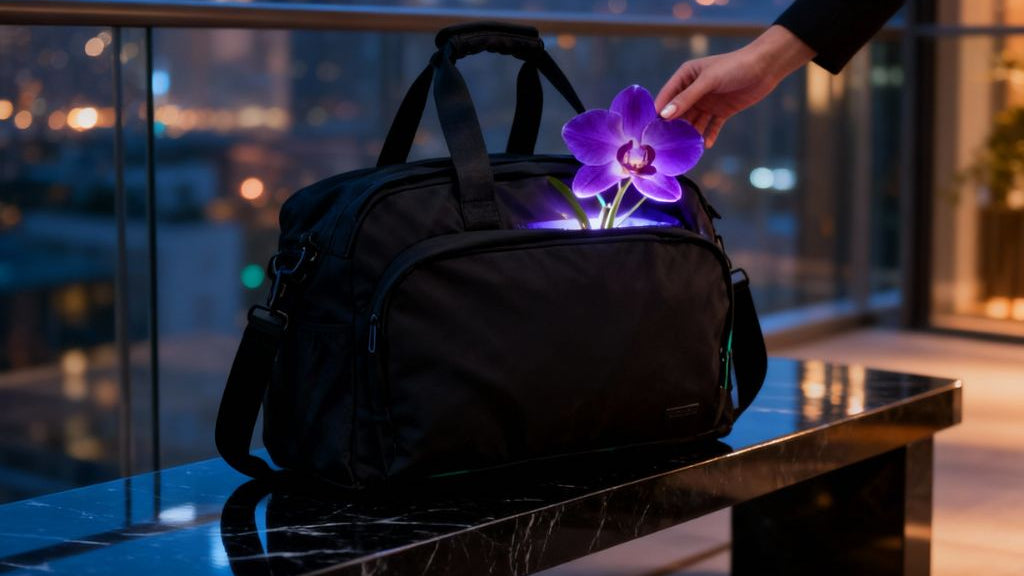 FireBar Labs Smell Proof Executive Hybrid Duffle Bag Backpack w/USB - C Fast Charge Port - Hidden Lock - FireBar Labs - Phantom Black