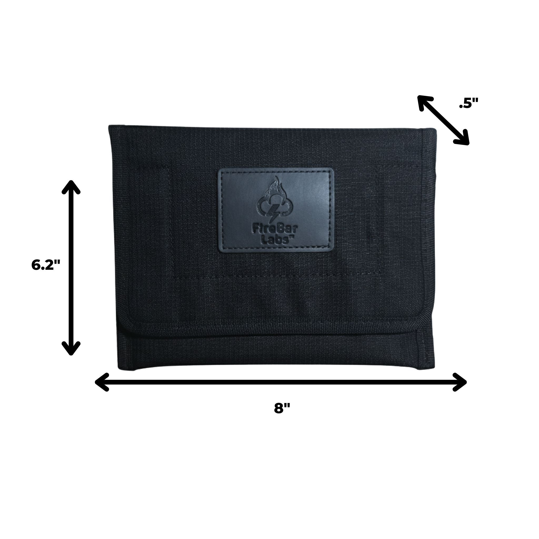 FireBar Labs Smell Proof Travel Wallet - Lockable - Smell Proof Fashion - FireBar Labs - Stealth Black