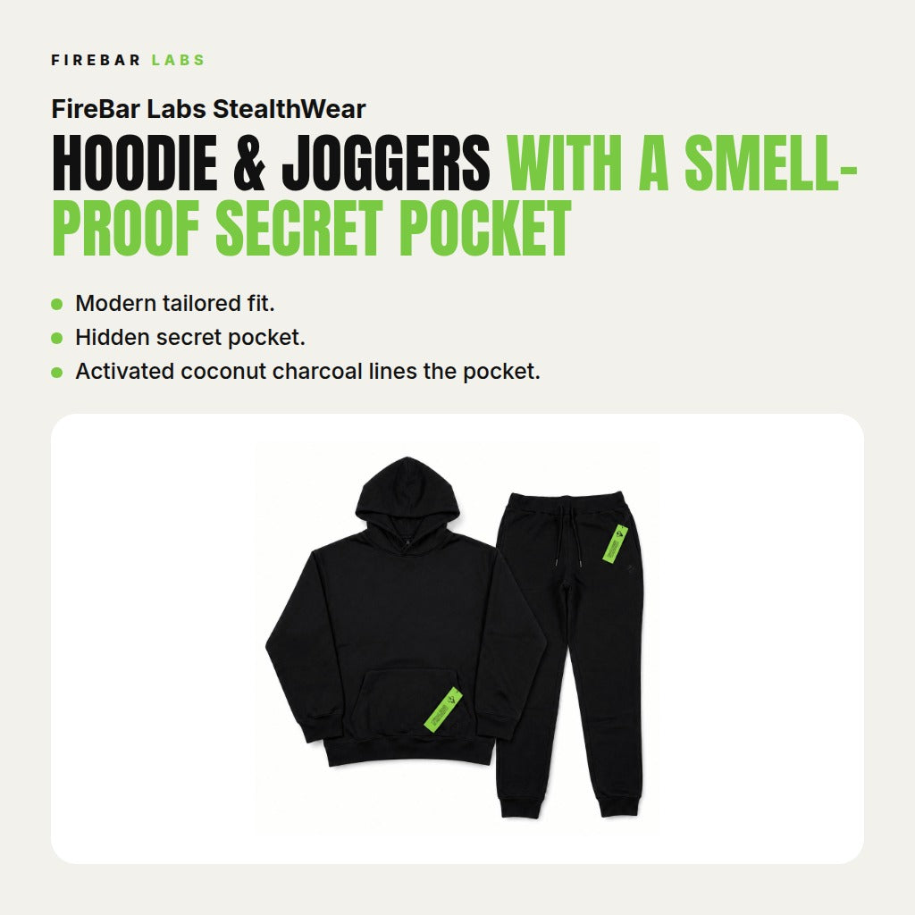 FireBar Labs StealthWear Hoodie & Joggers with Secret Smell-Proof Pockets - FireBar Labs - Jogggers