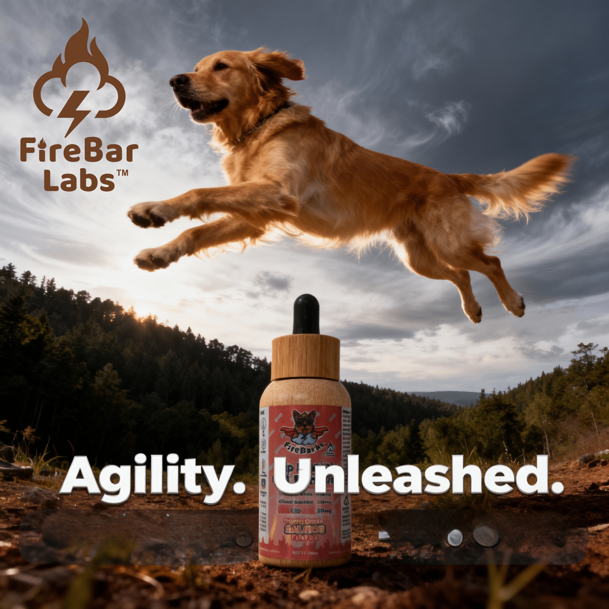 FireBarks Hip & Joint CBD Tincture – 500mg CBD, Chondroitin, Glucosamine & Omega 3 Salmon Oil - FireBar Labs -