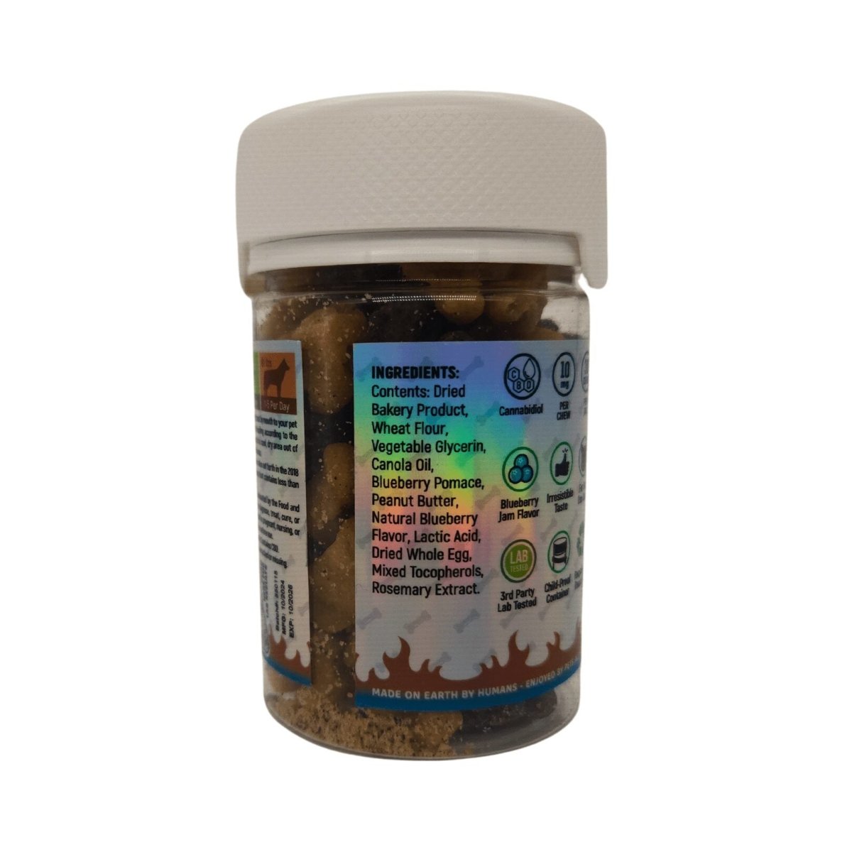 FireBarks Peanut Butter & Blueberry Jelly CBD Pet Chews - 30ct - 300mg CBD - FireBar Labs -