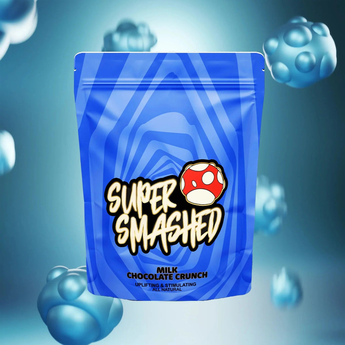 Super Smashed Mushroom Chocolate Bar — 16 Servings (0.25 g per serving, 4 g total) - FireBar Labs - Milk Chocolate Crunch