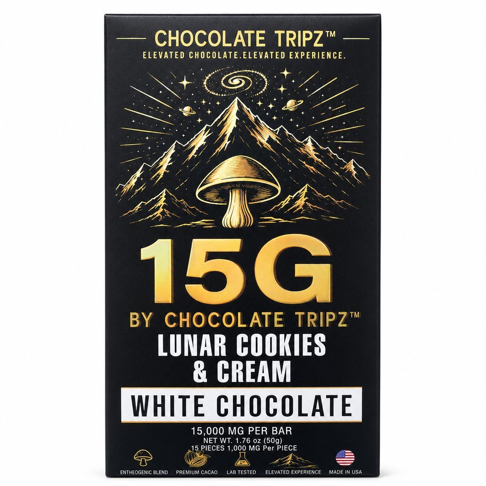 15G by Chocolate Tripz — Entheogenic Mushroom Chocolate Bar — 15,000 MG (15 Pieces × 1,000 MG) - FireBar Labs - Single Bar
