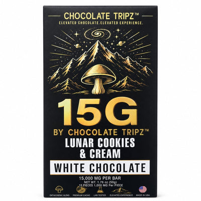 15G by Chocolate Tripz — Entheogenic Mushroom Chocolate Bar — 15,000 MG (15 Pieces × 1,000 MG) - FireBar Labs - Single Bar