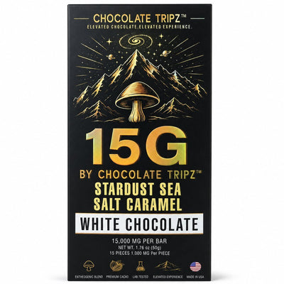 15G by Chocolate Tripz — Entheogenic Mushroom Chocolate Bar — 15,000 MG (15 Pieces × 1,000 MG) - FireBar Labs - Single Bar