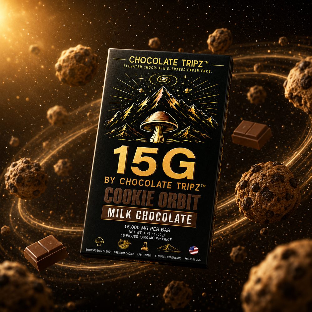 15G by Chocolate Tripz — Mushroom Chocolate Bar — 15,000 MG (15 Pieces × 1,000 MG) - FireBar Labs - Single Bar