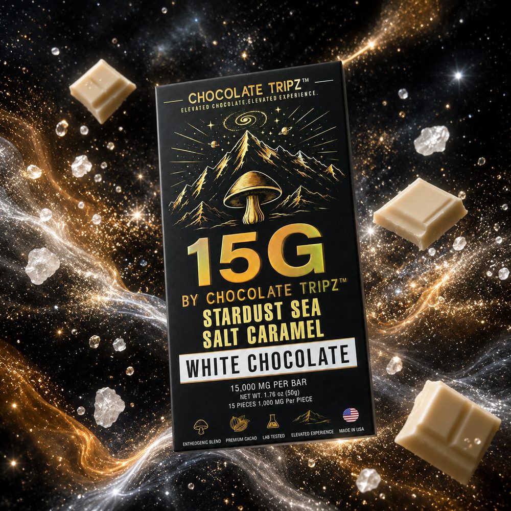 15G by Chocolate Tripz — Mushroom Chocolate Bar — 15,000 MG (15 Pieces × 1,000 MG) - FireBar Labs - Single Bar