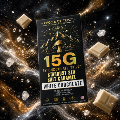 15G by Chocolate Tripz — Mushroom Chocolate Bar — 15,000 MG (15 Pieces × 1,000 MG) - FireBar Labs - Single Bar