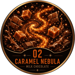 15G by Chocolate Tripz Caramel Nebula bar, milk chocolate with caramel and sea salt flakes