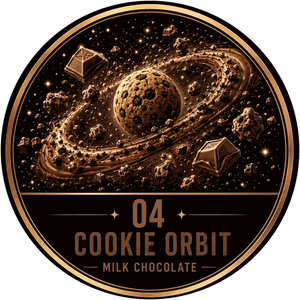 15G by Chocolate Tripz Cookie Orbit bar, milk chocolate with cookie crunch and cream texture