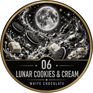 15G by Chocolate Tripz Lunar Cookies and Cream bar, white chocolate with dark cookie pieces
