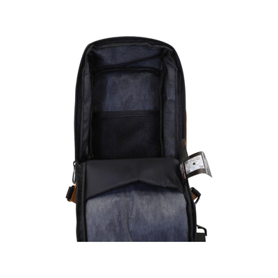 FireBar Labs Smell Proof Executive Tech Cross Body w/USB-C Fast Charge Port - Hidden Lock - FireBar Labs - Saddle Brown