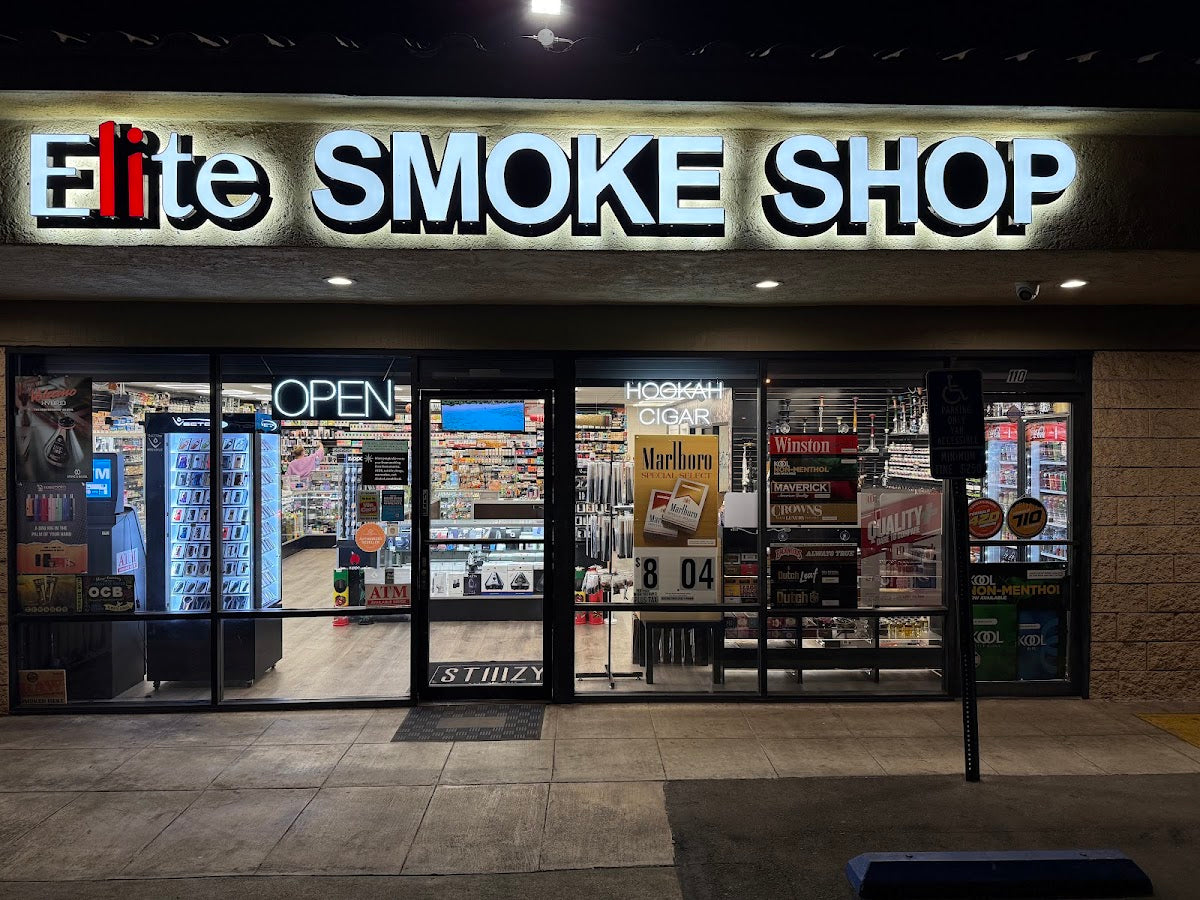 Elite Smoke Shop storefront in Arcadia, CA