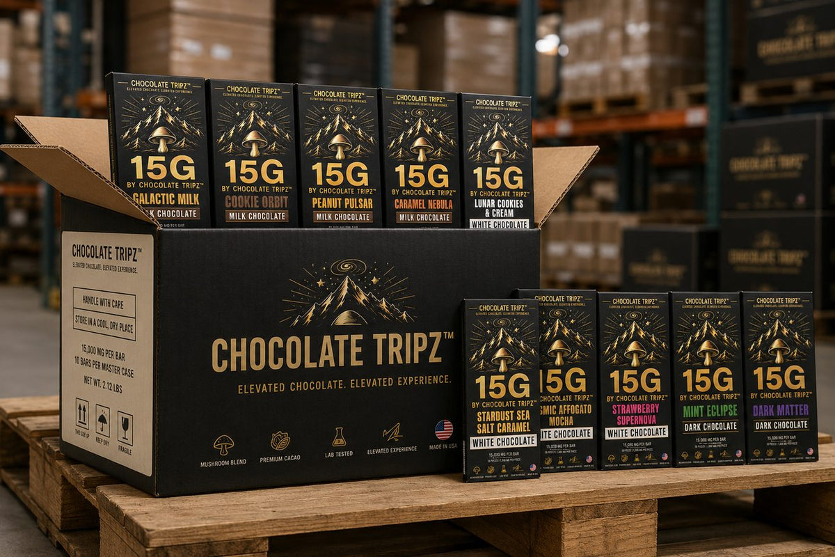 [B2B] 15G by Chocolate Tripz — All 10 Flavors Display (50 Bars) - FireBar Labs -