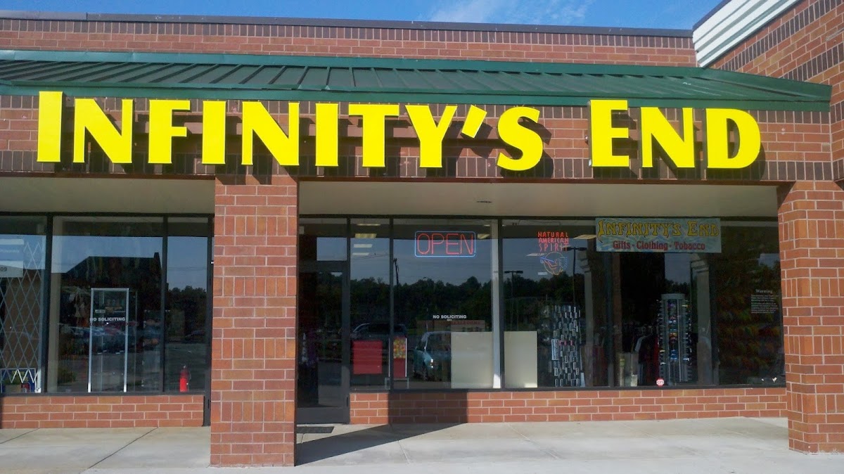 Infinity's End Smoke Shop storefront in Charlotte, NC