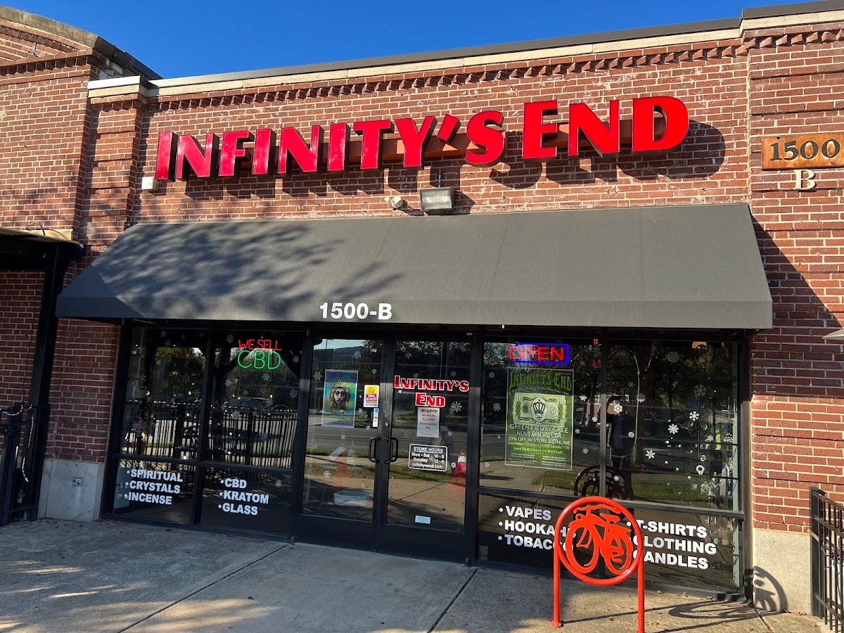 Infinity's End Smoke Shop storefront in Charlotte, NC
