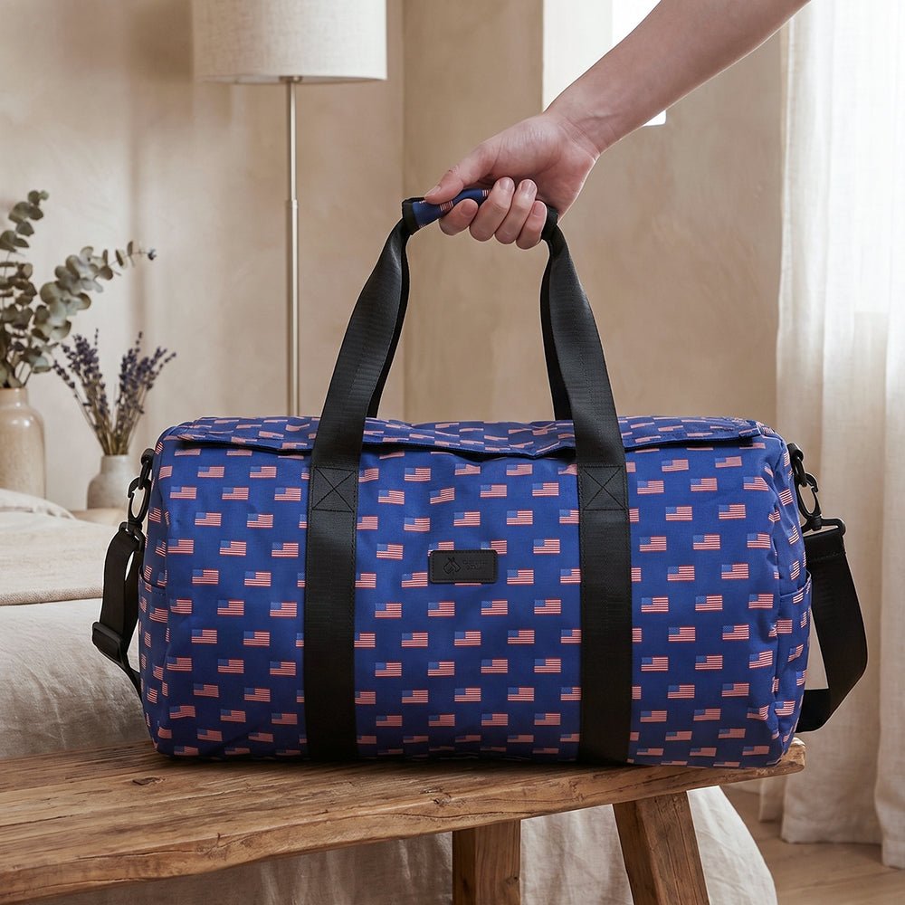 Essential 19" Max Duffle Bag - Smell Proof + Hidden Lock (FireBar Labs × PBAL) - FireBar Labs - American Flag
