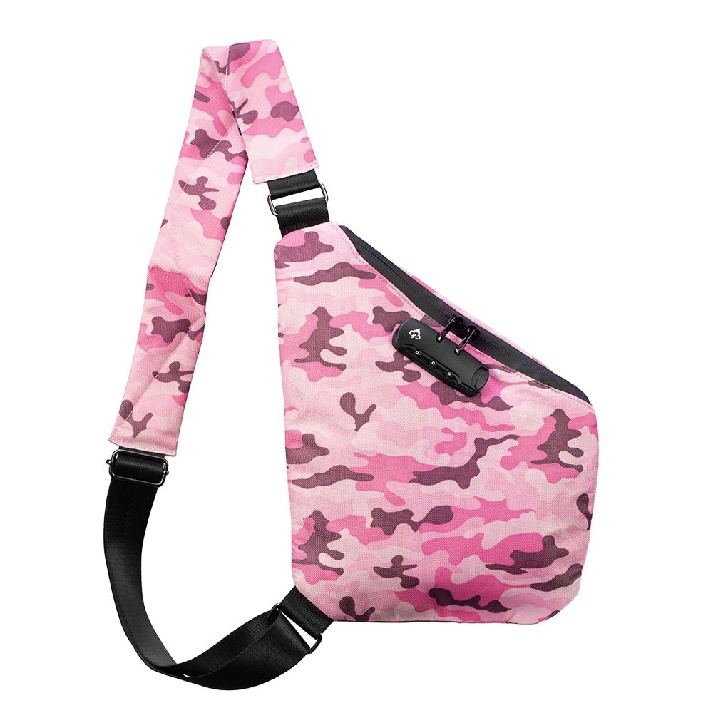 Essential Crossbody Bag - Smell Proof + Hidden Lock (FireBar Labs × PBAL) - FireBar Labs - Pink Camo