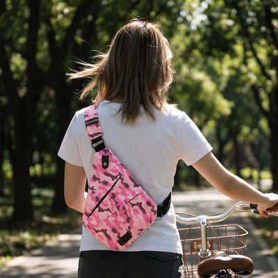 Essential Crossbody Bag - Smell Proof + Hidden Lock (FireBar Labs × PBAL) - FireBar Labs - Pink Camo