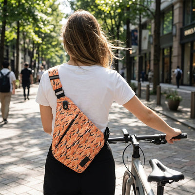 Essential Crossbody Bag - Smell Proof + Hidden Lock (FireBar Labs × PBAL) - FireBar Labs - Orange Camo