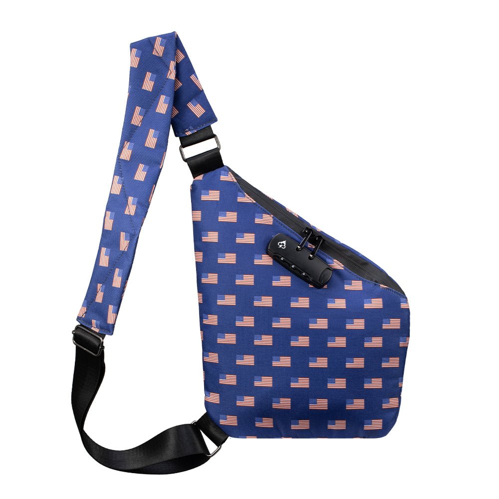 Essential Crossbody Bag - Smell Proof + Hidden Lock (FireBar Labs × PBAL) - FireBar Labs - American Flag