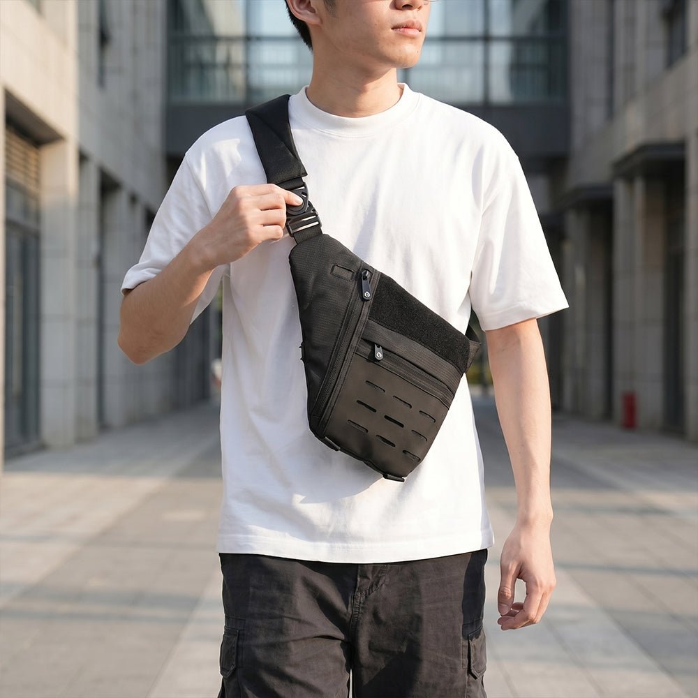 Essential Tactical Sling Bag - Smell Proof + Hidden Lock (FireBar Labs × PBAL) - FireBar Labs - Stealth Black