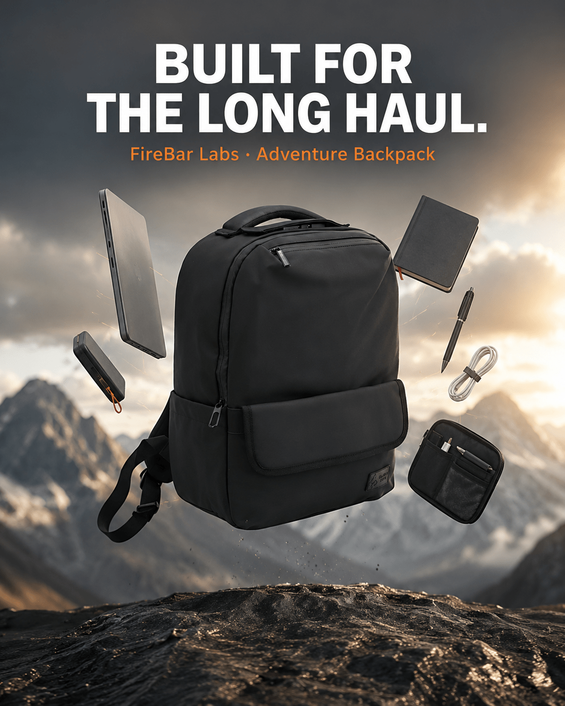 Executive Tech Adventure Backpack w/USB-C Fast Charge Port - Smell Proof + Hidden Lock (FireBar Labs × PBAL) - FireBar Labs - Olive Green