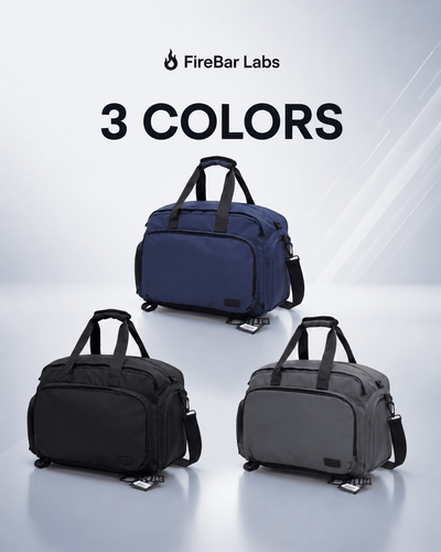 Executive Tech Hybrid Duffle Bag Backpack w/USB-C Fast Charge Port - Smell Proof + Hidden Lock (FireBar Labs × PBAL) - FireBar Labs - Stone Grey