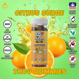 FireBalance 25mg THCv Gummies - Citrus Surge - 750mg - FireBar Labs - 