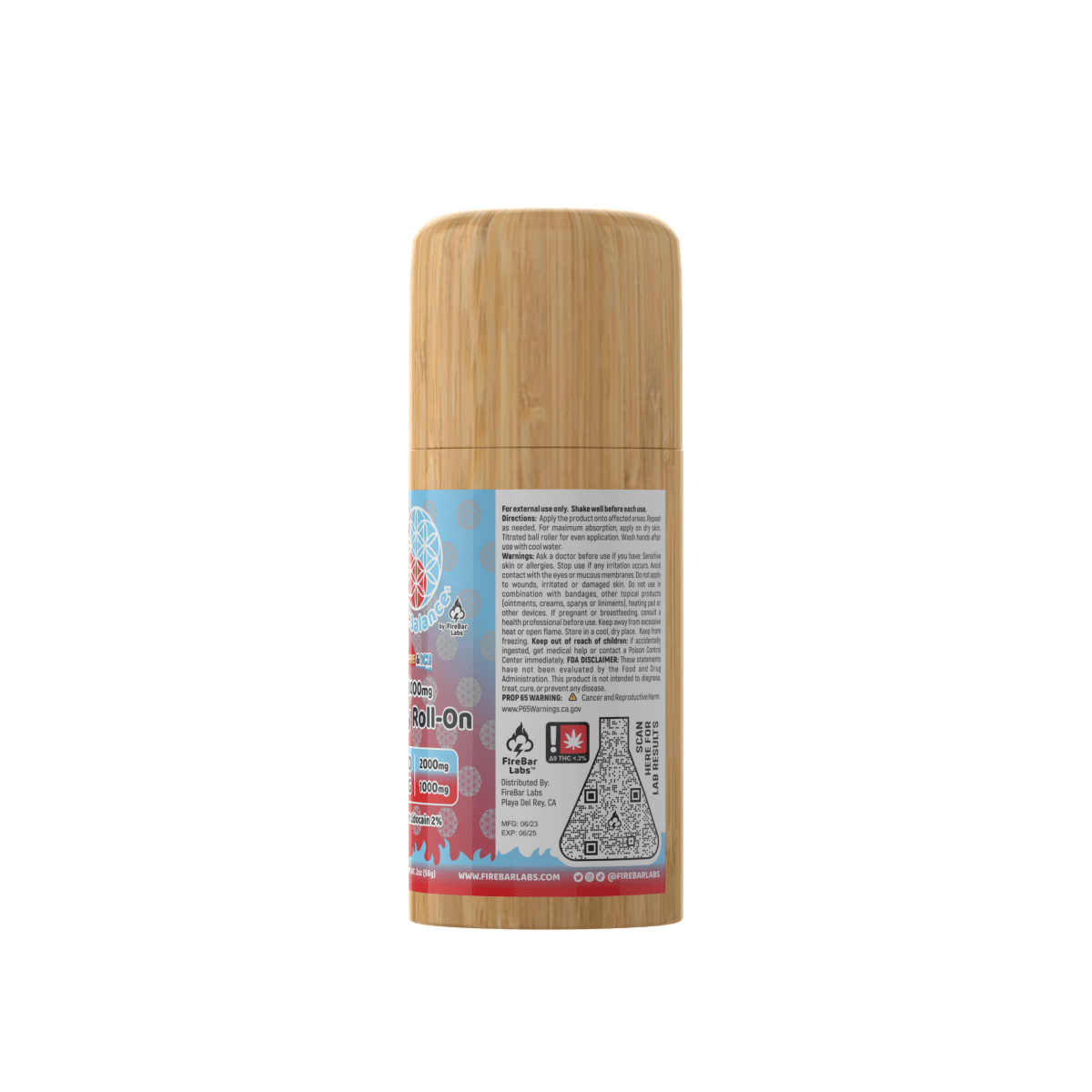 FireBalance High - Potency CBD + CBG + THC Body Roll - On Collection - FireBar Labs - 3000mg CBD + CBG Fire and Ice